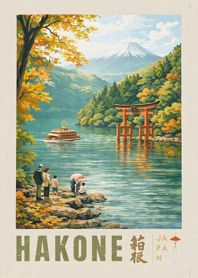 Hakone Travel Poster