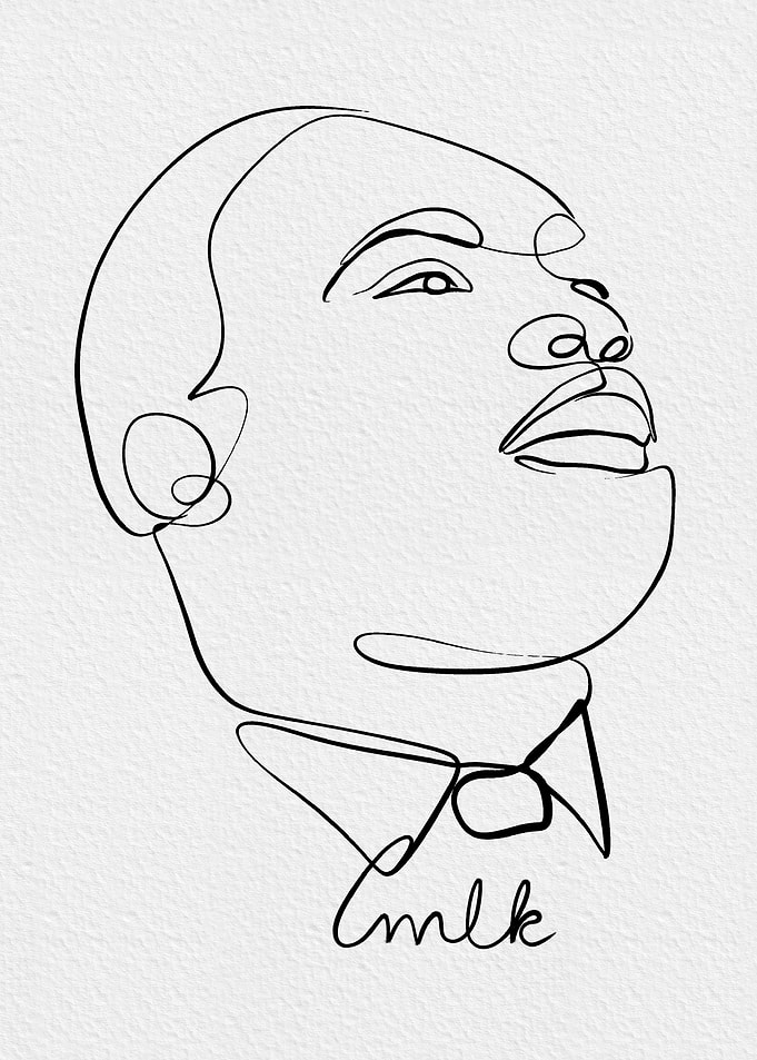 Martin Luther King Jr. Line Art