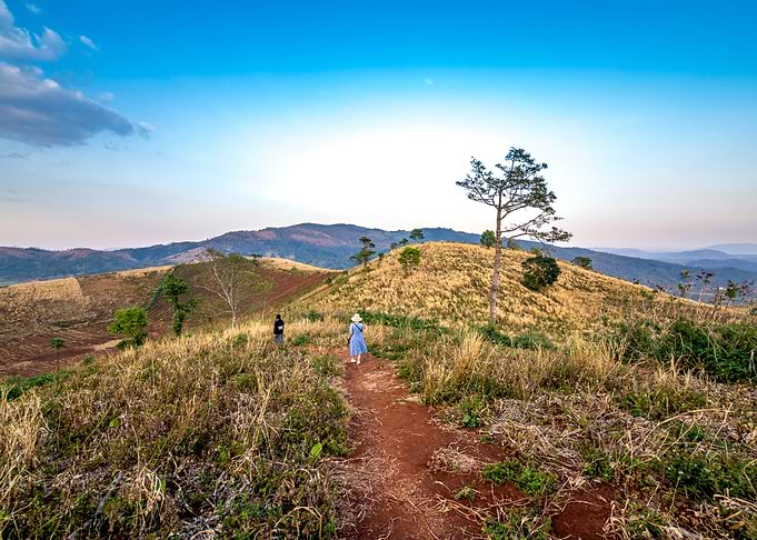 Scenery on Top the Ancient Volcano in Gia Lai, Vietnam.