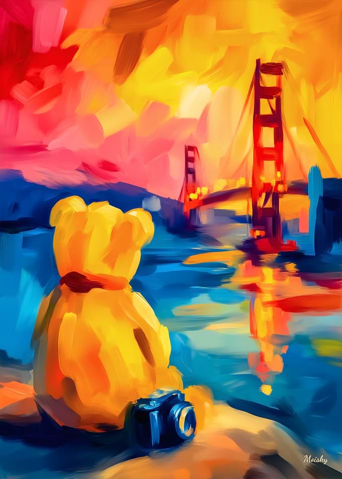 San Francisco Teddy Fauvist Sunset Print