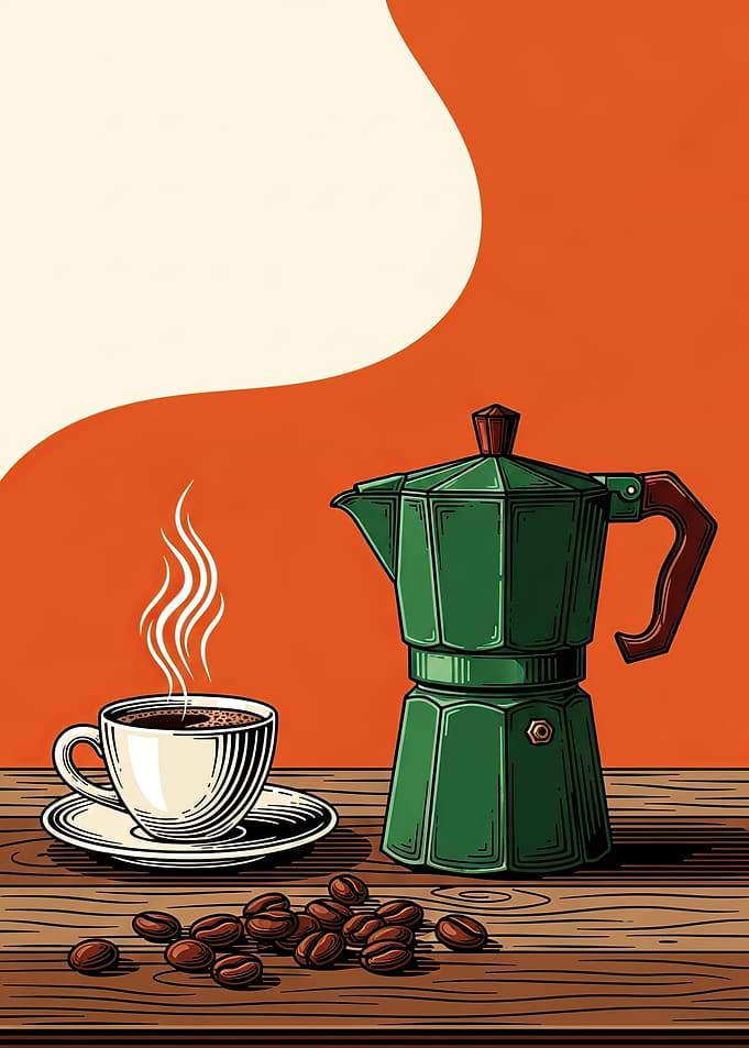 Coffee Maker and Cup