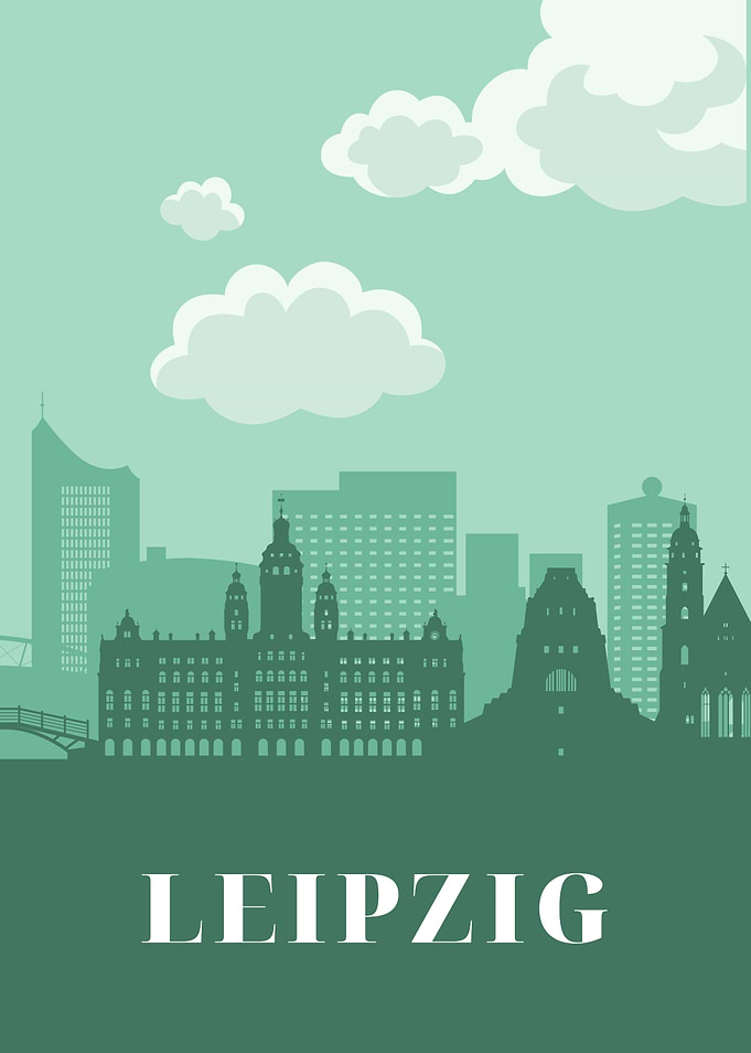 Leipzig Skyline Poster