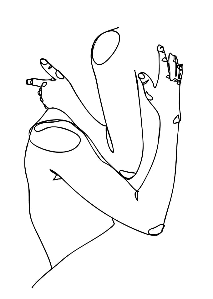 Minimalist Line Art of a Person