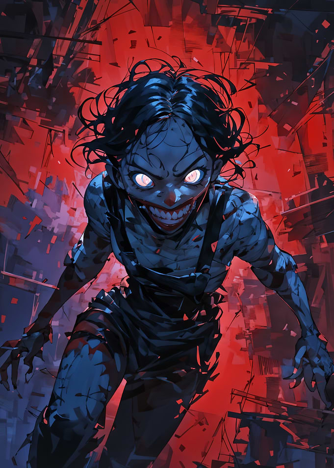 Creepy Clown Zombi Character