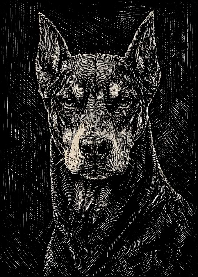 Doberman Pinscher Portrait