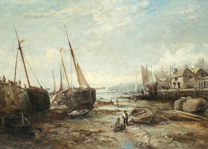 Seascape with Boats and Village