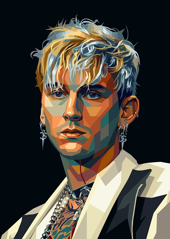 Machine Gun Kelly Pop Art Portrait