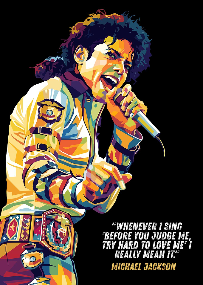 Michael Jackson quote Pop Art Portrait