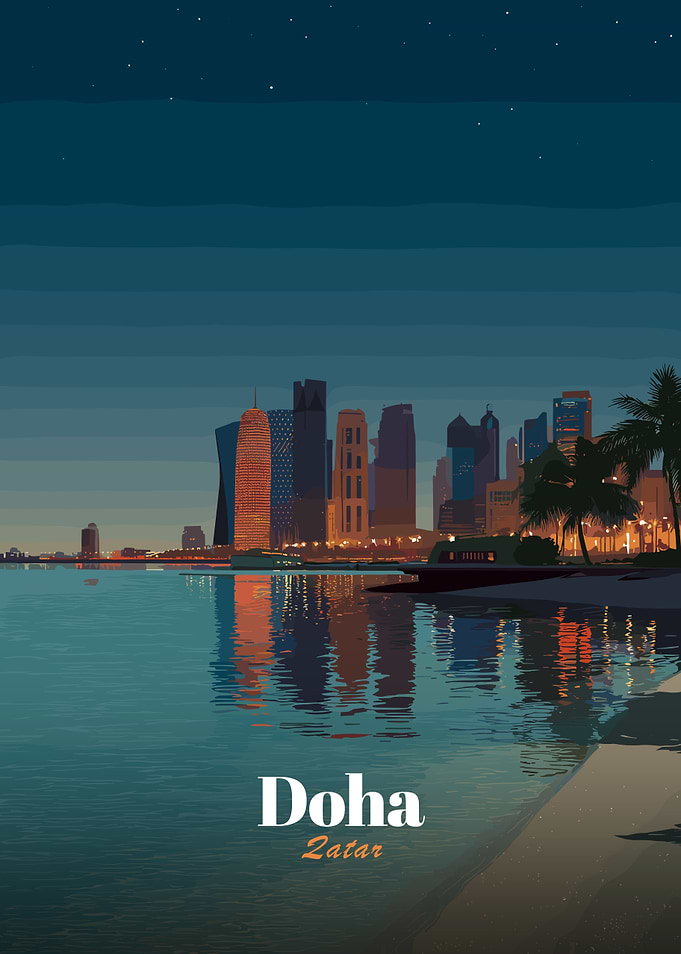 Doha Skyline at Dusk