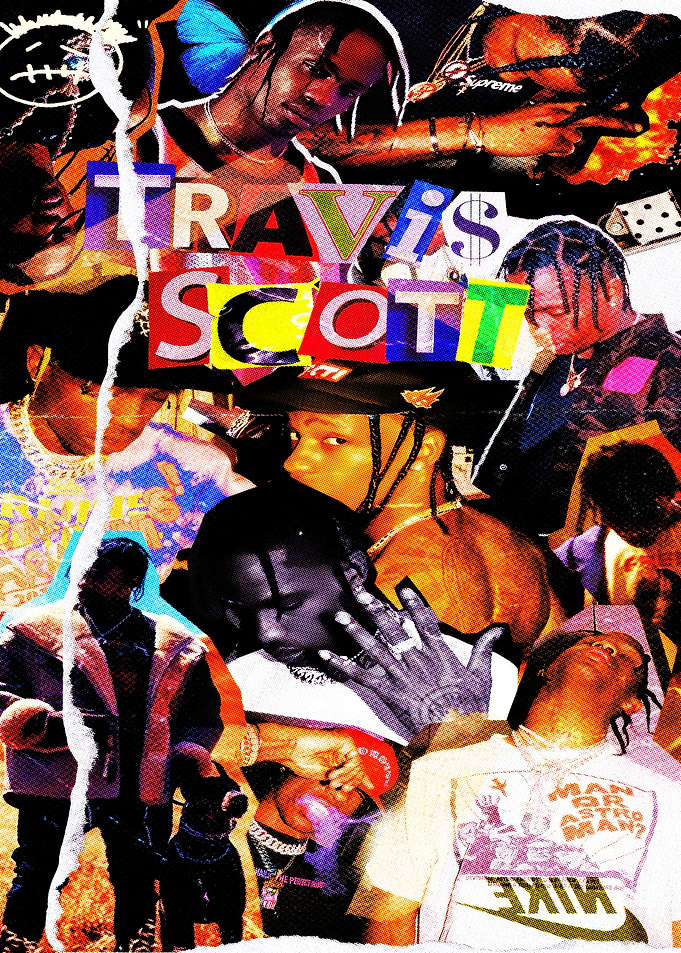 Travis Scott Collage Poster