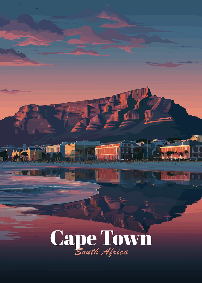 Cape Town Sunset Reflection