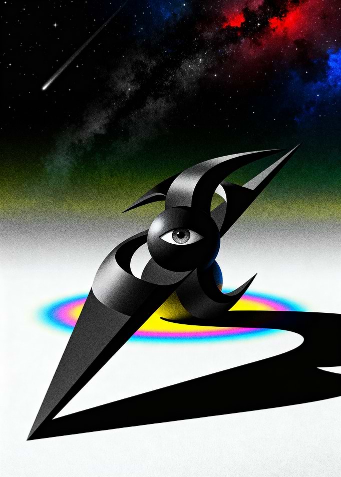 Cosmic Eye and Meteor