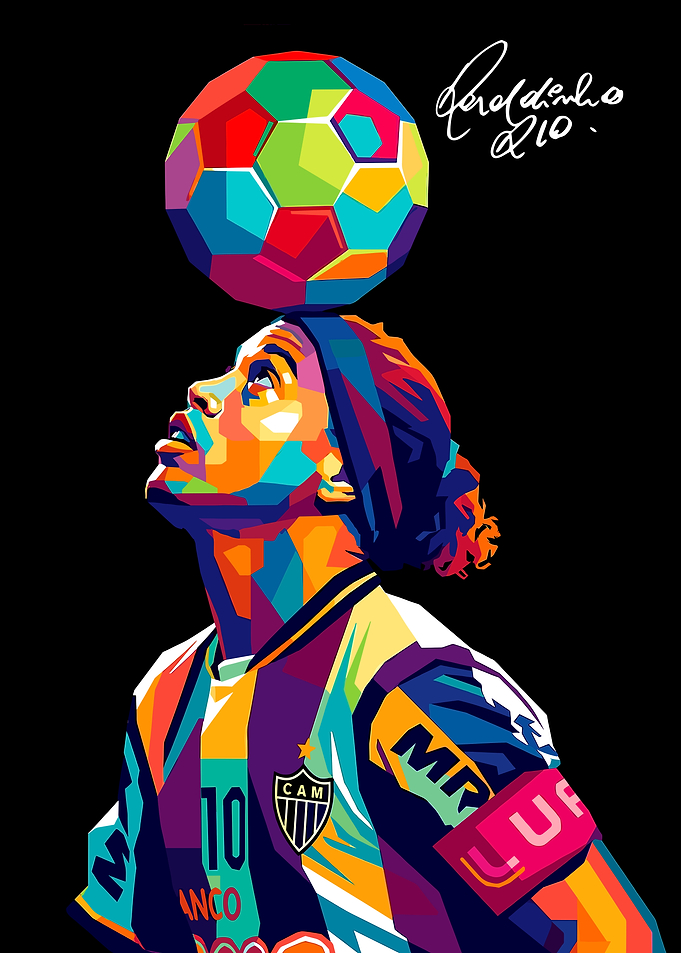 Pop Art Portrait of Ronaldinho