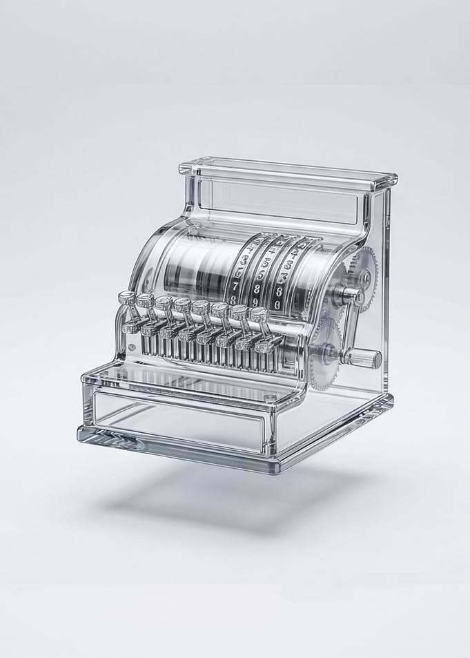 Transparent Vintage Cash Register