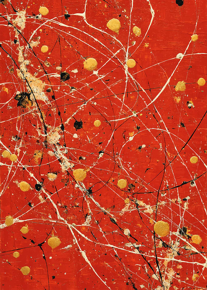 Abstract Drip Painting