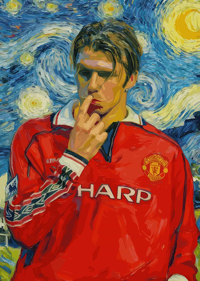 David Beckham in Starry Night Style