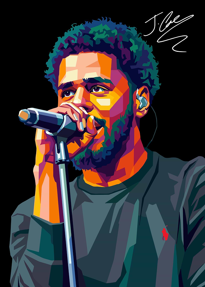 J. Cole Pop Art Portrait