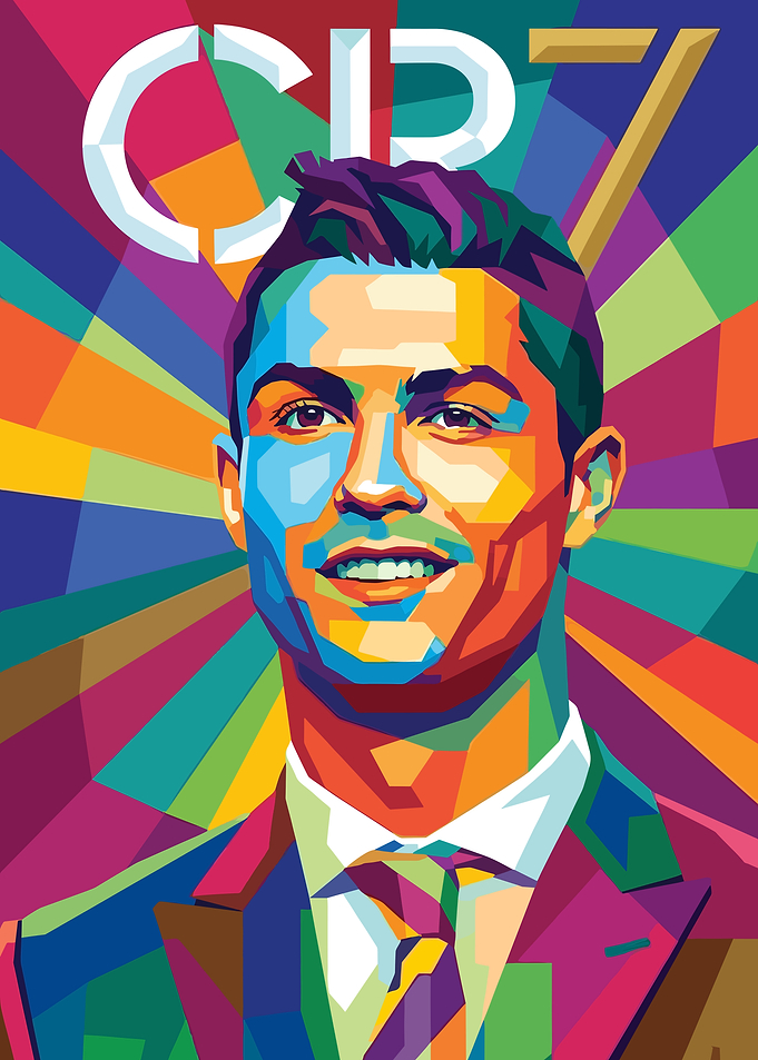 Cristiano Ronaldo CR7 Pop Art Portrait
