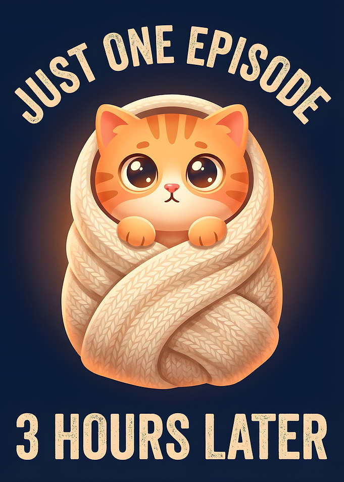 Cute Cat Wrapped in Blanket