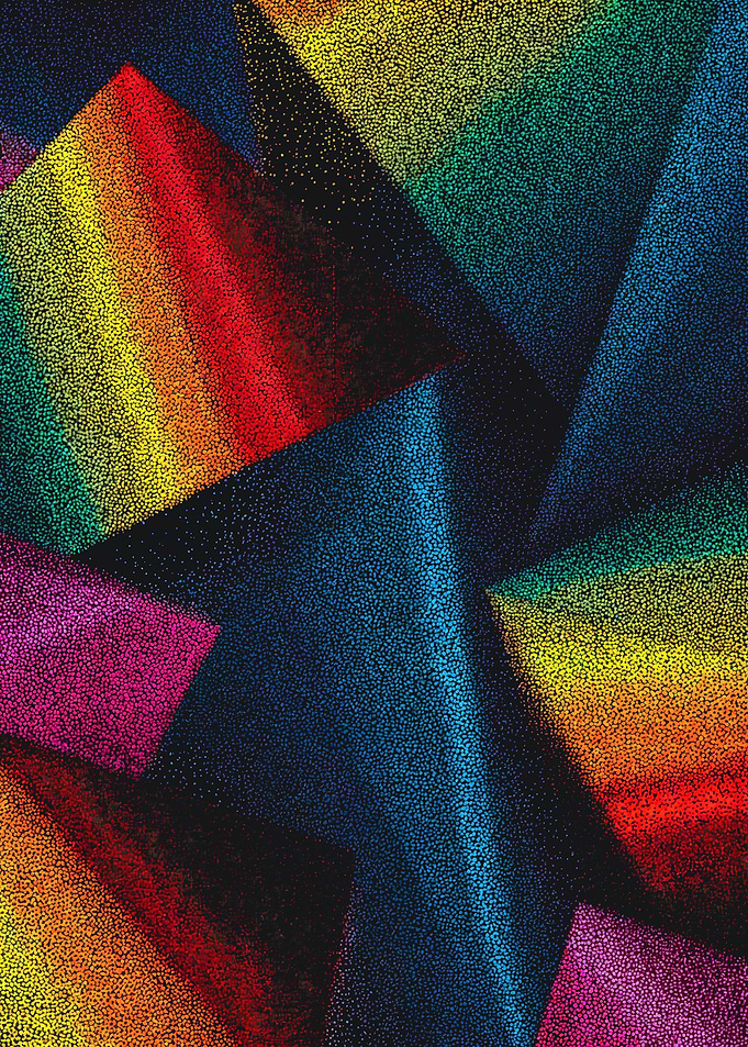 Vibrant Dotted Color Spectrum Art