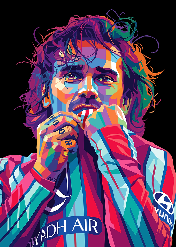 Antoine Griezmann Pop Art Portrait