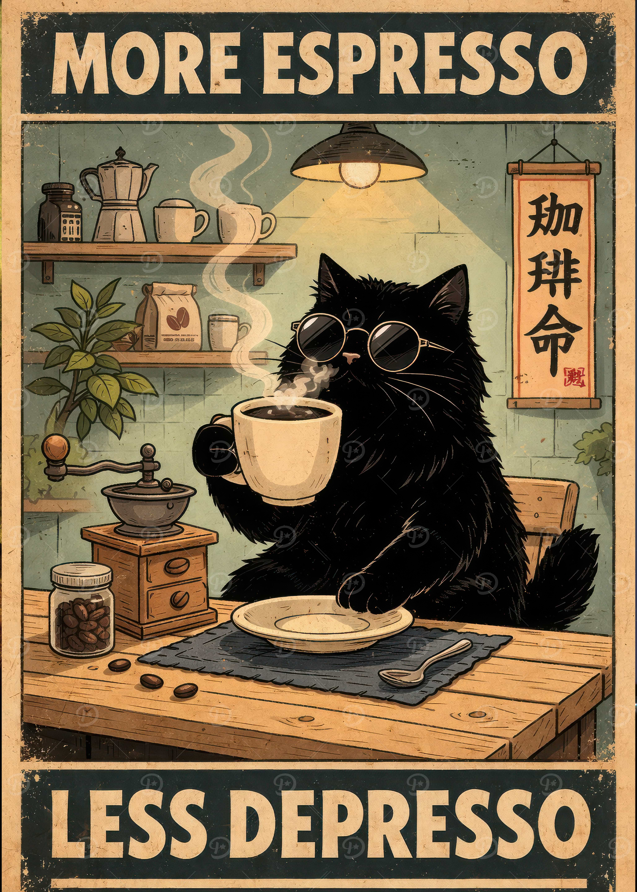 Vintage cat Posters Online - Shop Unique Metal Prints, Pictures