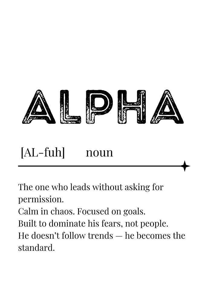 Alpha Definition Poster