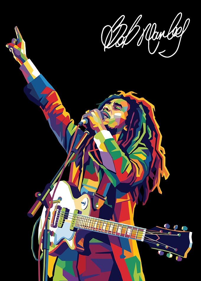 Bob Marley Performing with Guitar