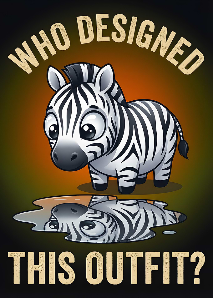 Zebra Questions Its Outfit