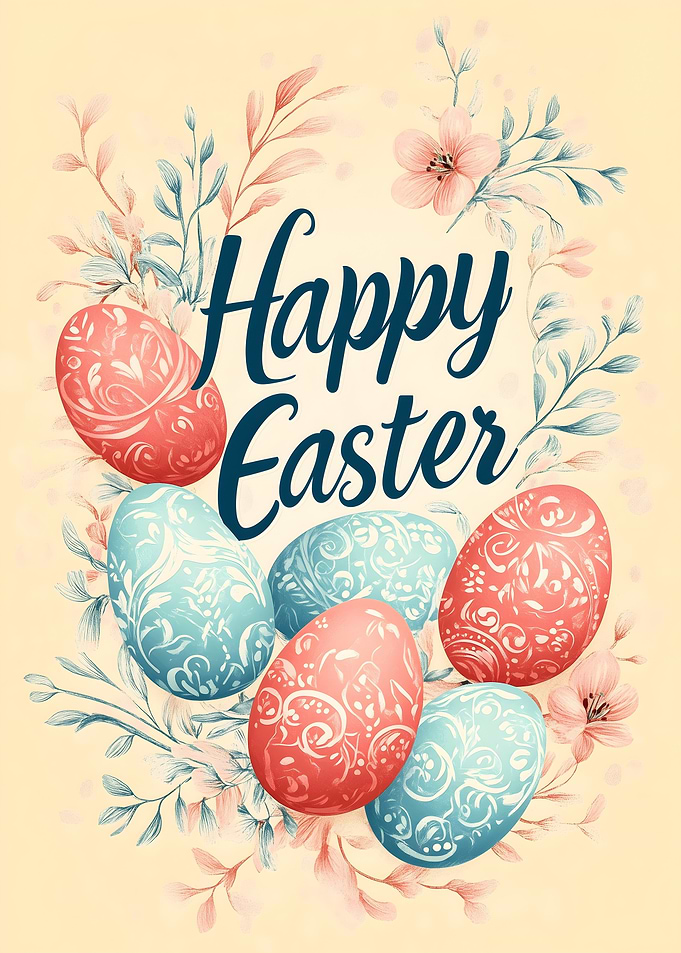 Happy Easter Floral Eggs