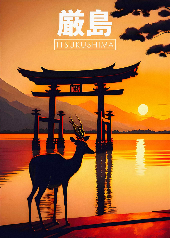 Itsukushima Torii Gate at Sunset