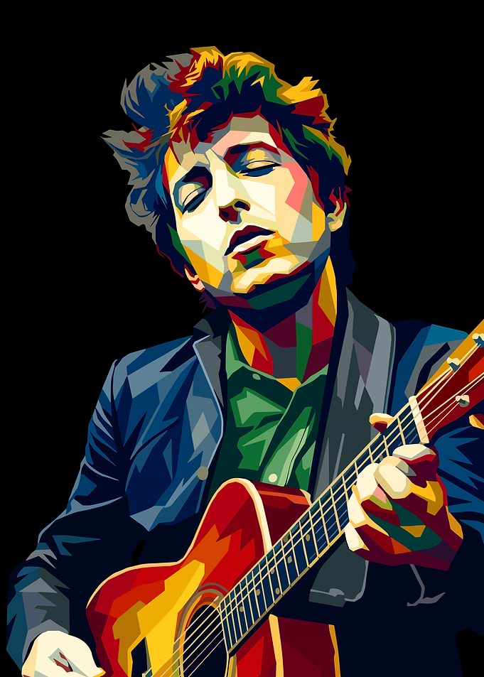 Bob Dylan Pop Art Portrait