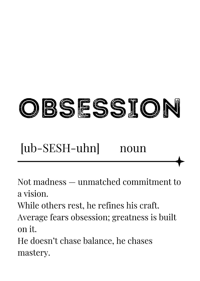 Obsession Definition Poster
