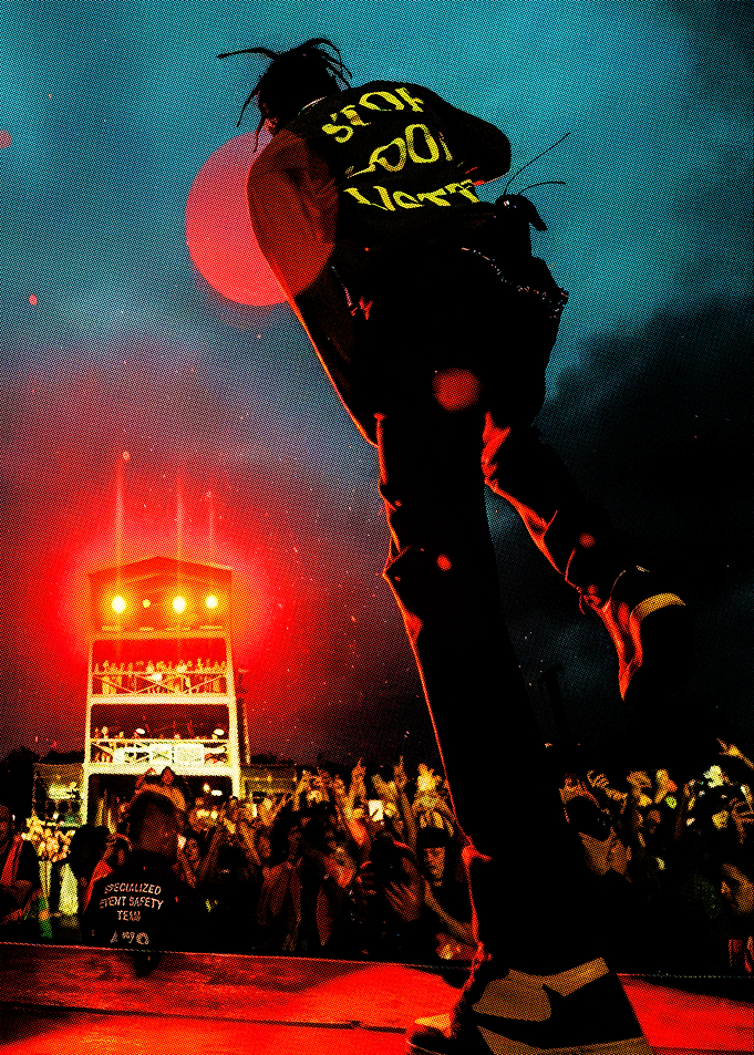Rapper Performing on Stage travis scott