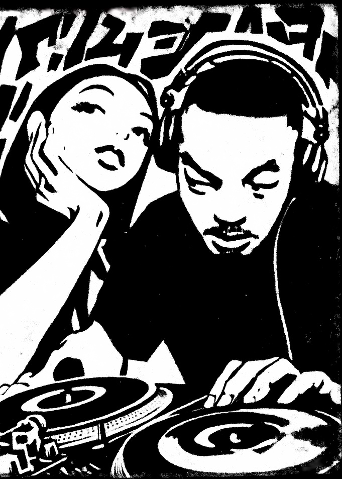 DJ Couple with Turntables