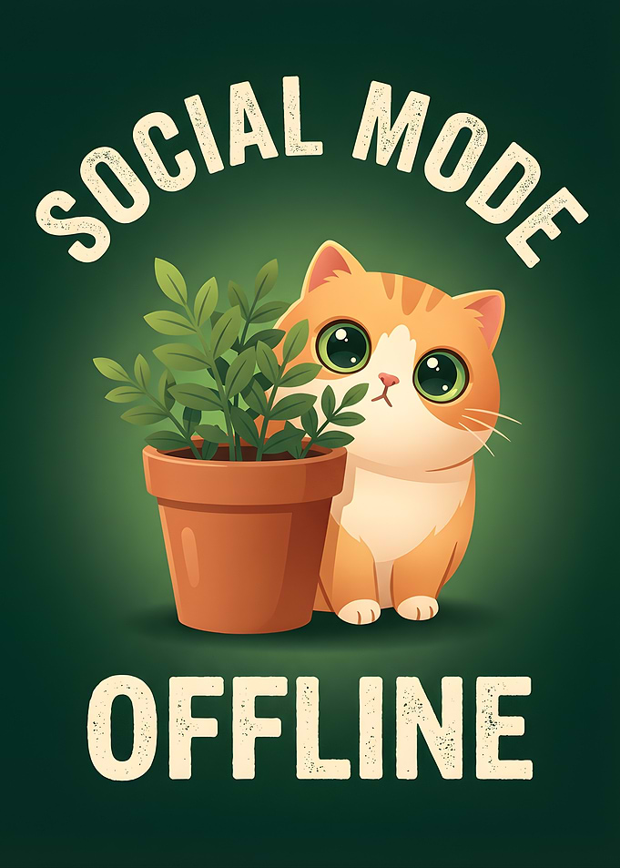 Cute Cat in Social Mode Offline