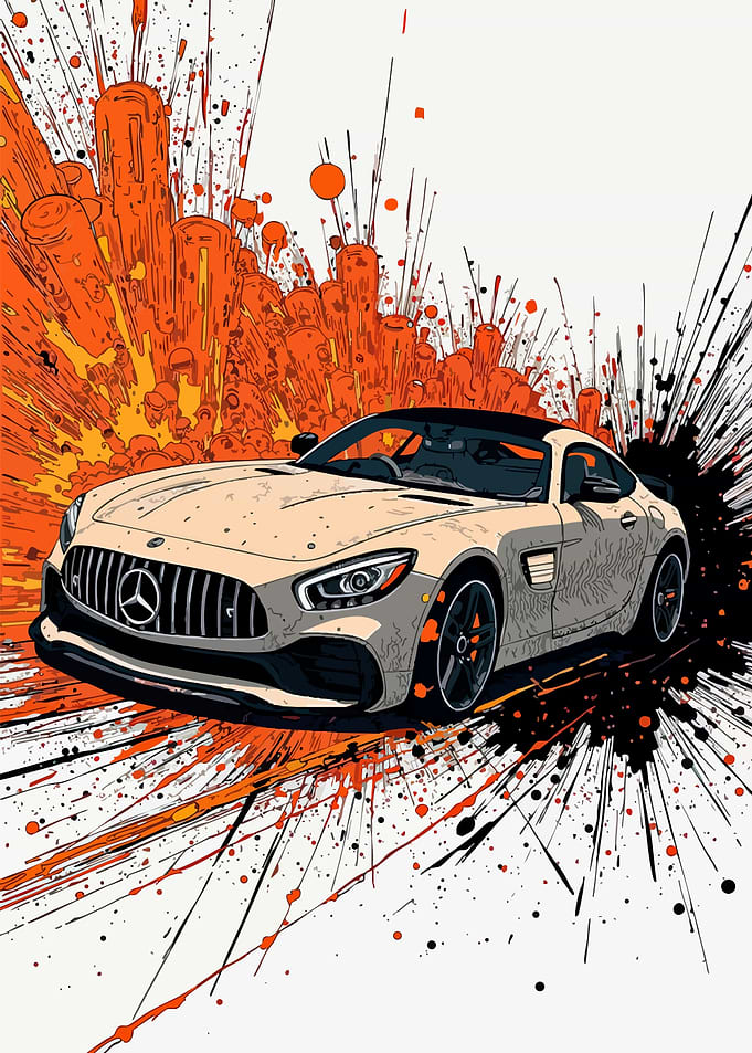 Mercedes-AMG GT with Orange Explosion