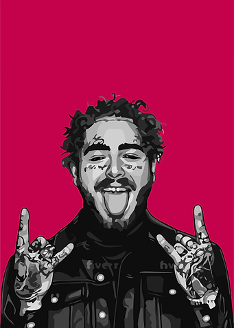 Post Malone Pop Art Portrait