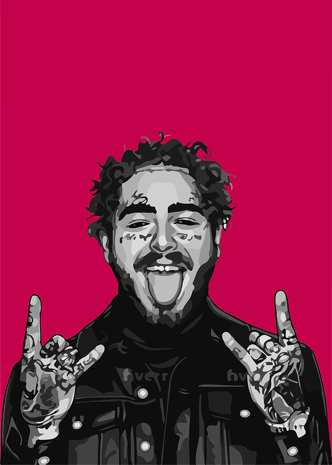 Post Malone Pop Art Portrait