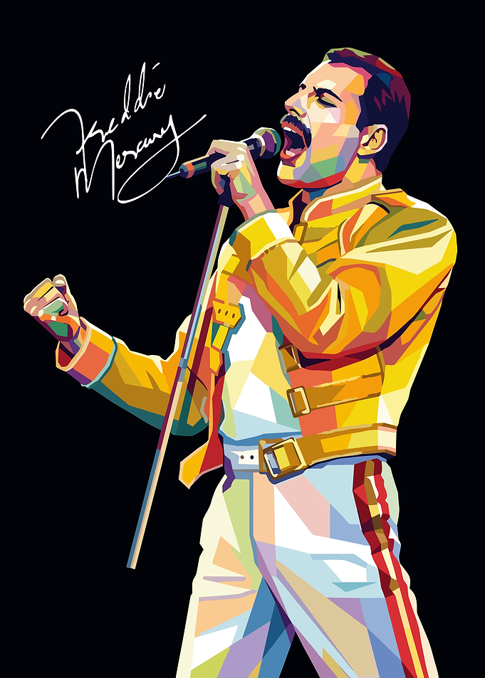 Freddie Mercury Pop Art Portrait
