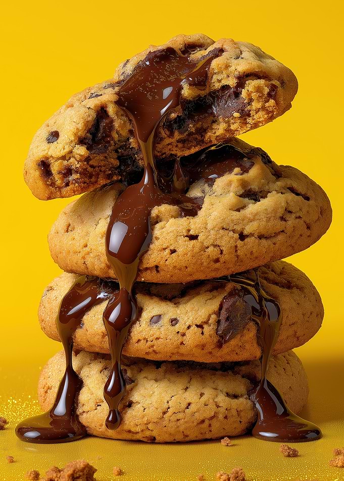 Chocolate Drizzled Chocolate Chip Cookies