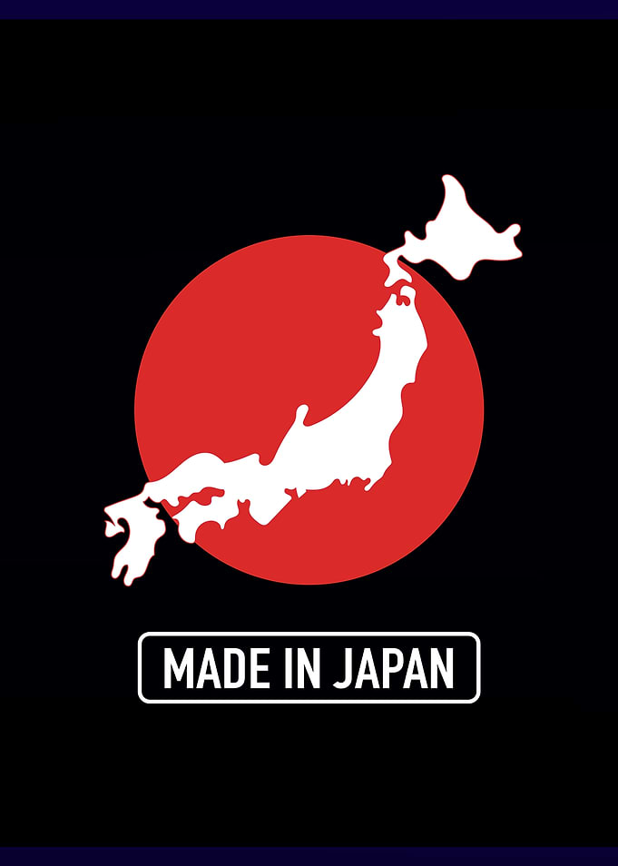 Made in Japan Map and Sun