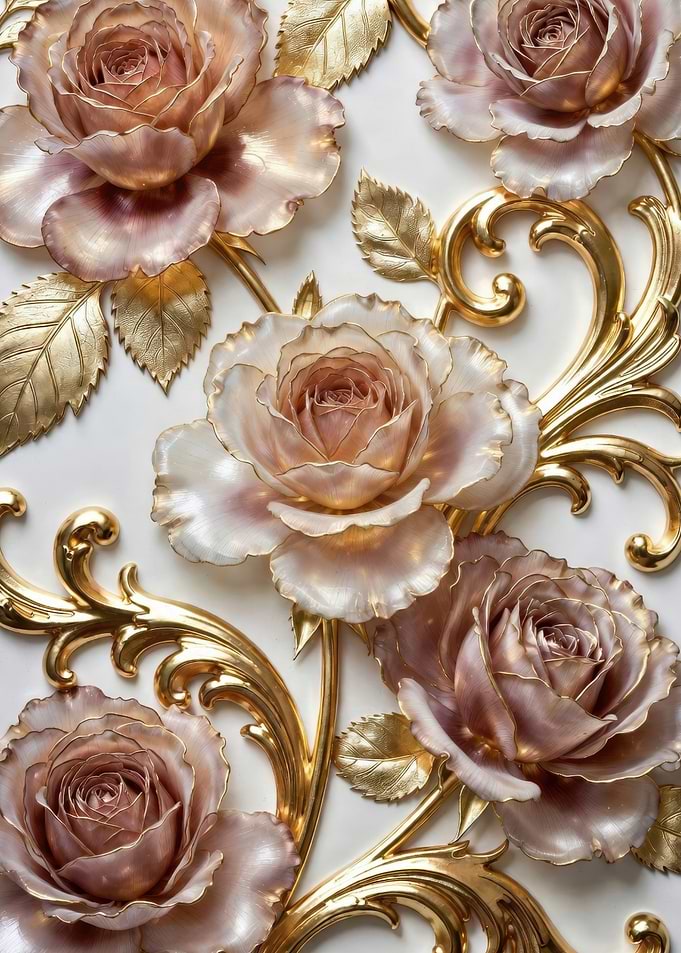 Ornate Golden Roses