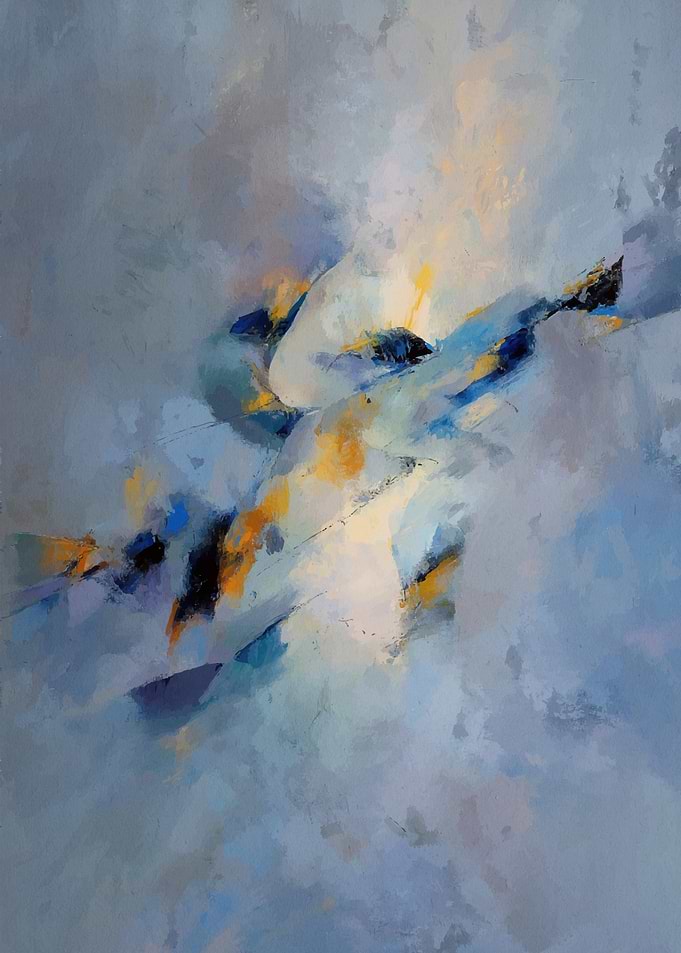 Abstract Blue and Yellow Swirls