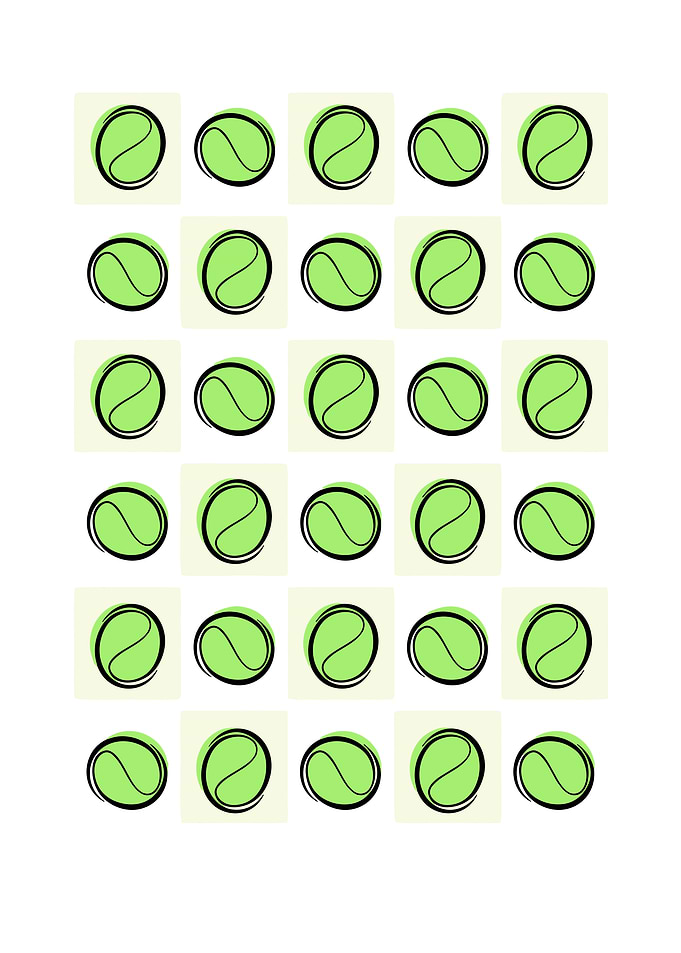 Pattern of Tennis Balls