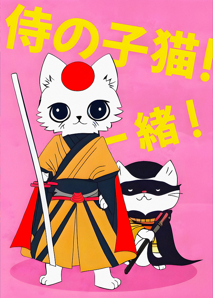 Samurai Cat Duo