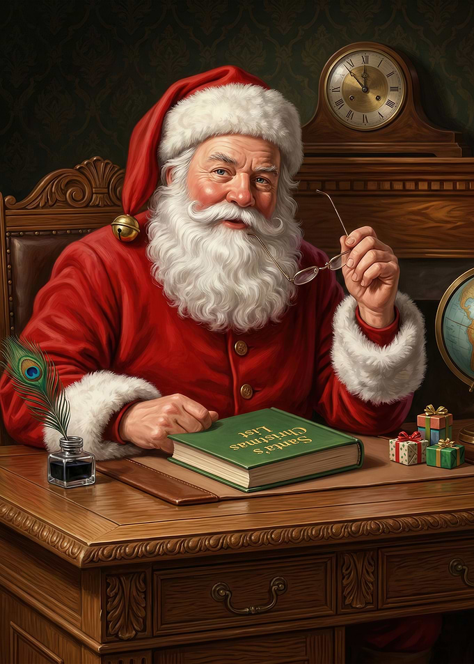 Santa Claus with Christmas List