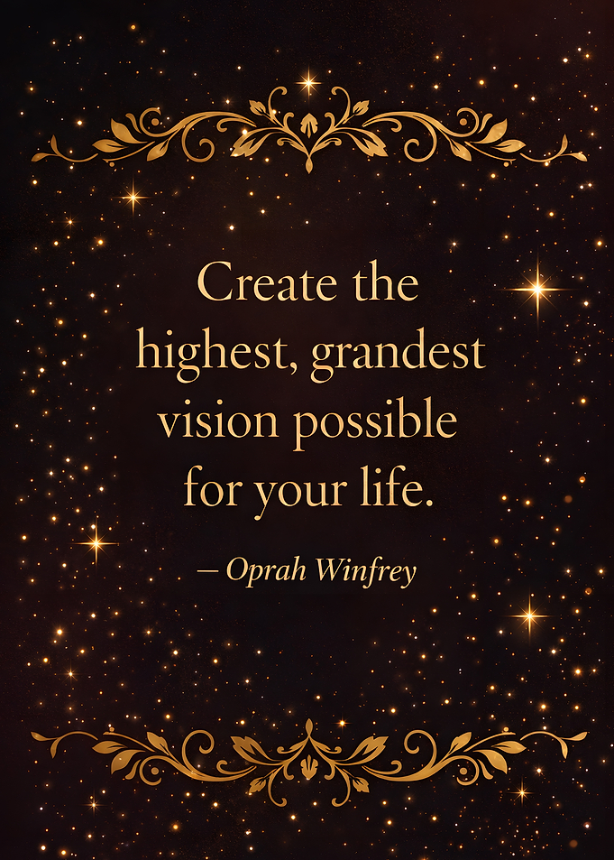 Inspirational Quote with Starry Background