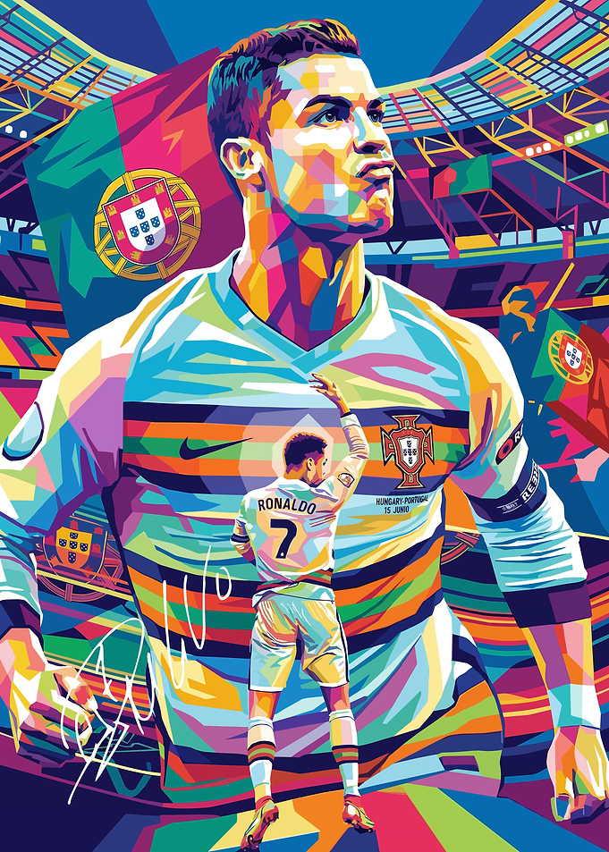 Cristiano Ronaldo Pop Art Portrait
