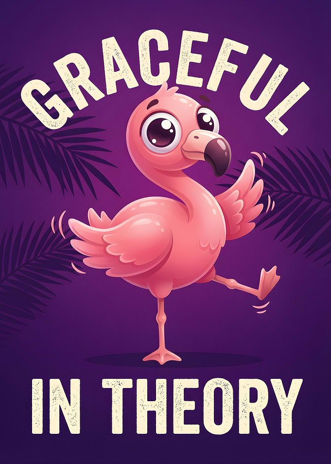 Funny Flamingo 'Graceful in Theory'